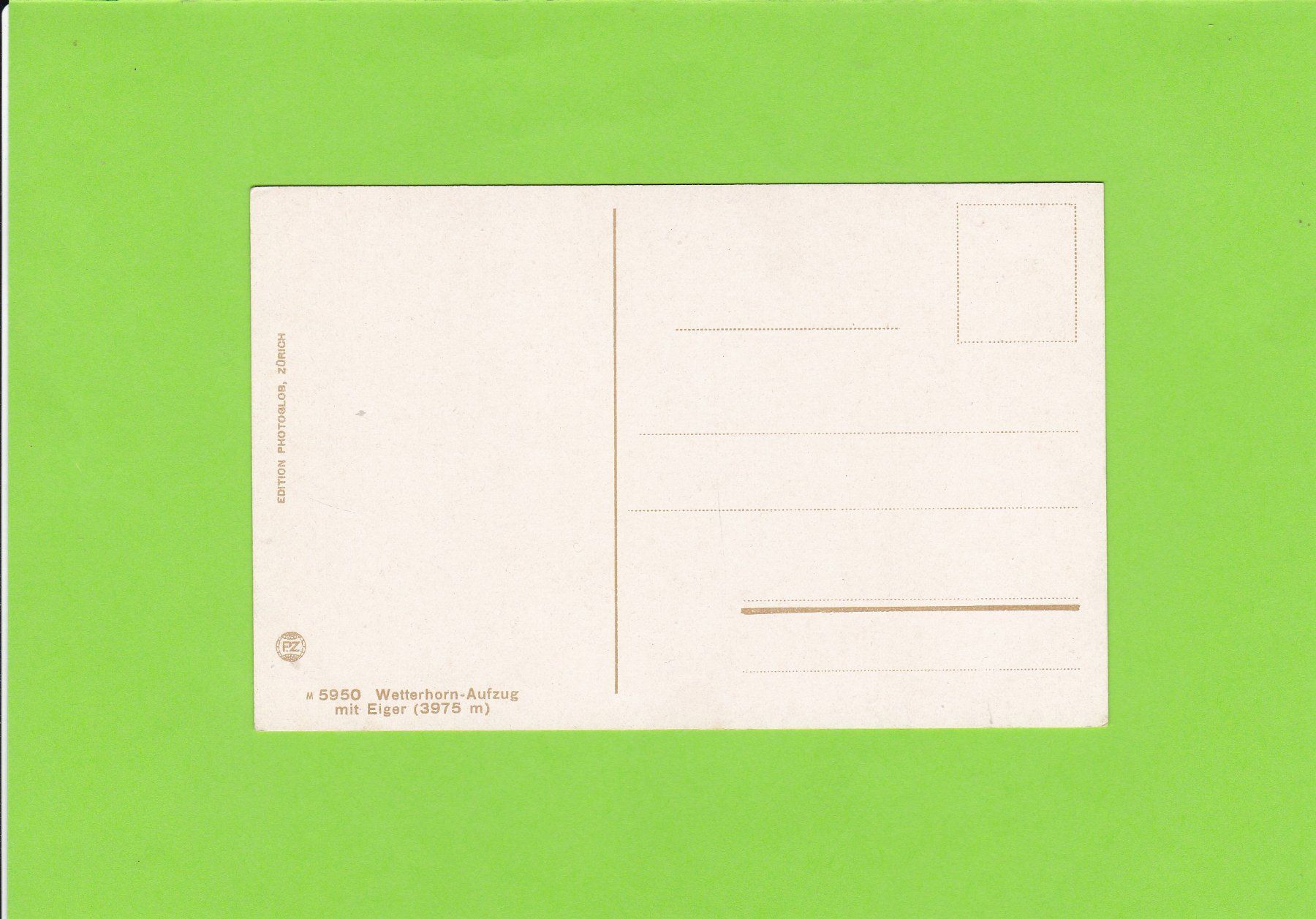 Cartoline postali: Wetterhornaufzug – Usato da St. Peterzell venduto da neckertal 1