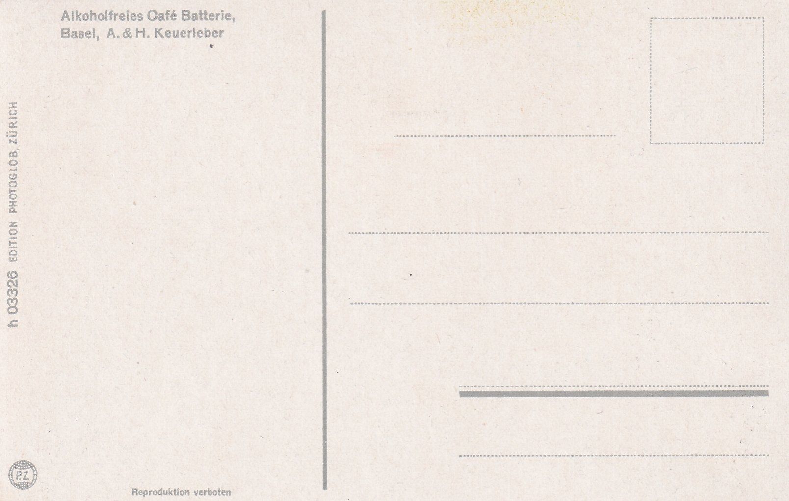 Cartoline postali: Basel - Alkoholfreies Café Batterie /bc – Usato da Hombrechtikon venduto da Rudolf07 1