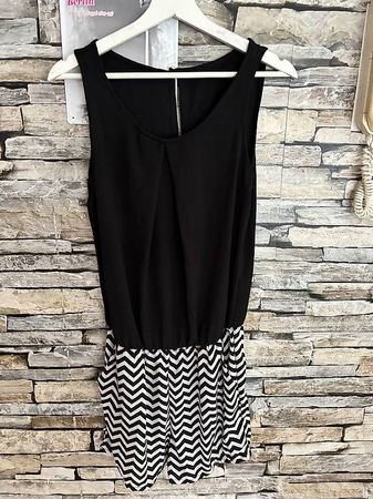 Jumpsuit schwarz weiss Gr. S
