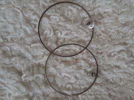 Boucles d'oreilles rondes argentées hoop boucle