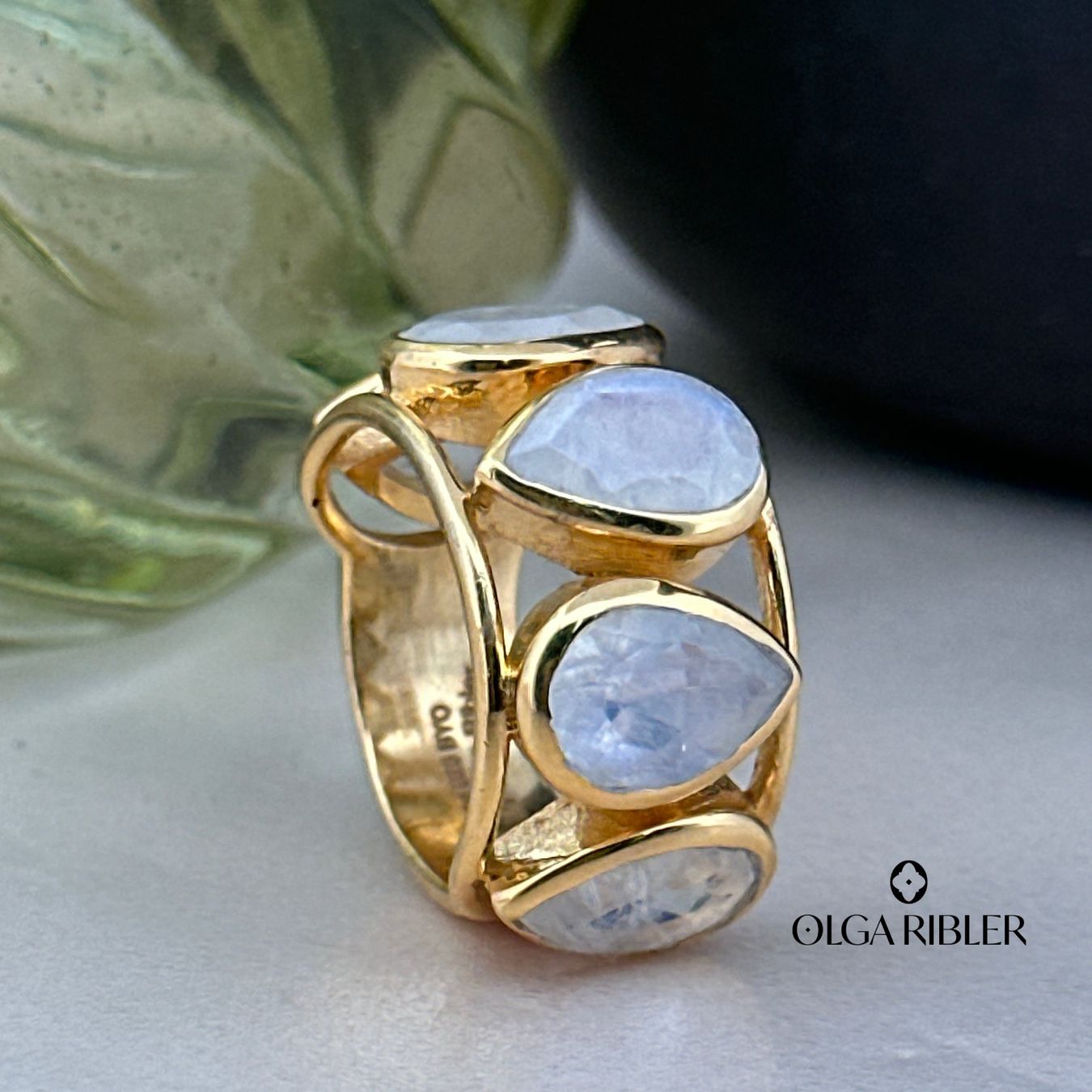 Olga Ribler Anelli: Mondstein Ring – Sterling Silber Grösse 55 – Nuovo (secondo la descrizione) da Luzern venduto da byolgaribleroutlet 1