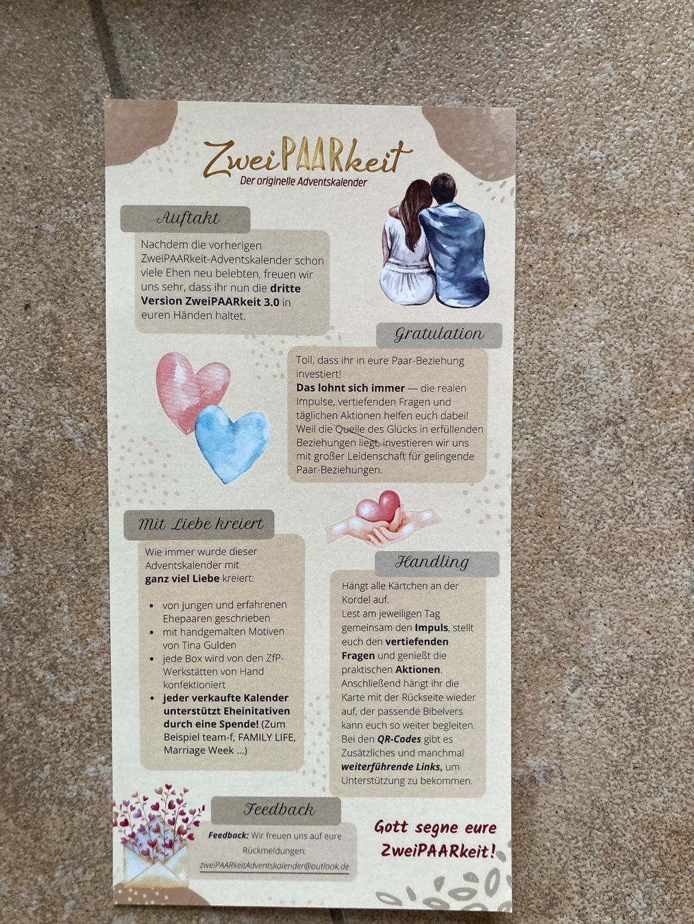 Calendari: christlicher Adventskalender "ZweiPaarigkeit", 3. Version – Usato da Gelterkinden venduto da froggy80 2