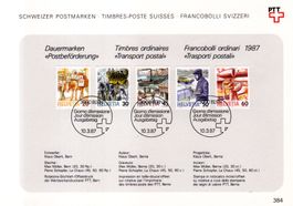 1987 DAUERMARKEN POSTBEFÖRDERUNG AUSGABETAG - 1-62
