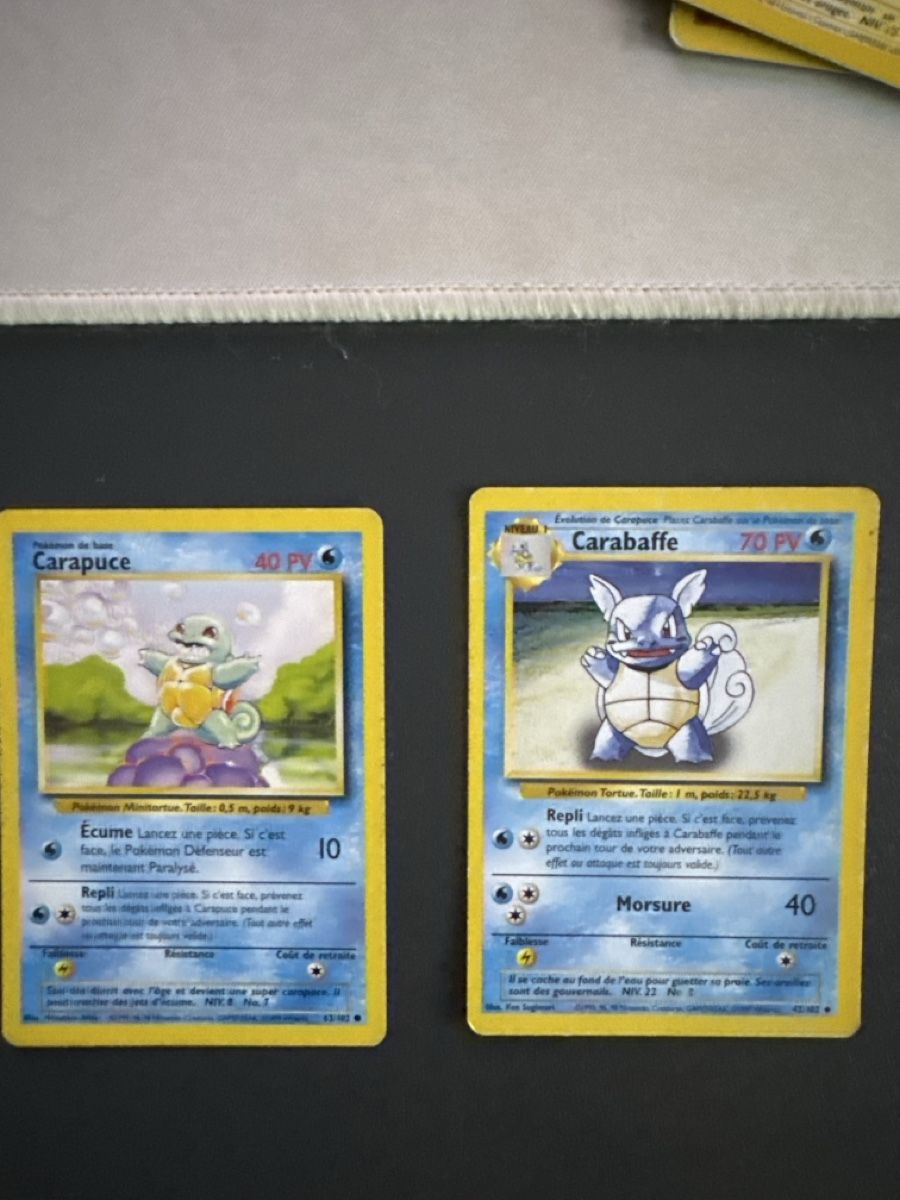 Pokémon Carte collezionabili: Carapuce + carabaffe, set de base fr, good – Usato da Ecublens  VD venduto da Goopecev