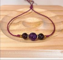 Bracelet fait main en améthyste et Grenat 