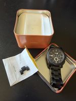 Herrenuhr Fossil Chronograph schwarz inklusive Box
