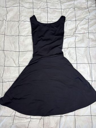 Black Dress, Size S, Open Back, Summer, Minimalist