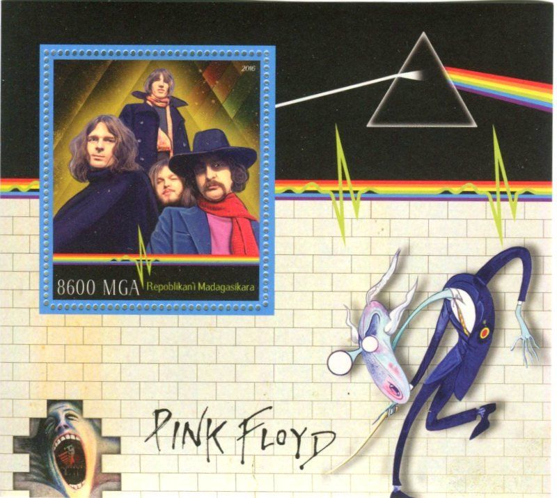 Tutti i francobolli: Block "Pink Floyd". Madagaskar – Nuovo e nell'imballaggio originale da Basel venduto da Butsch5