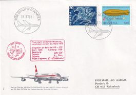 Letzter Flug Swissair CV-990 Coronado Zürich - Alpnach 1975