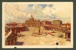 AK color Roma Italia Petersdom,Veduta generale ≈ 1933
