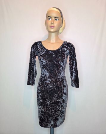 Vintage Crushed Velvet Bodycon Dress