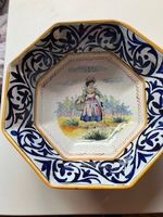 Dekorative Vintage Keramik Schale, Quimper France
