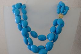 3-faches Collier aus Türkise
