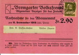 PK, Bremgarter Volkfreund 1916