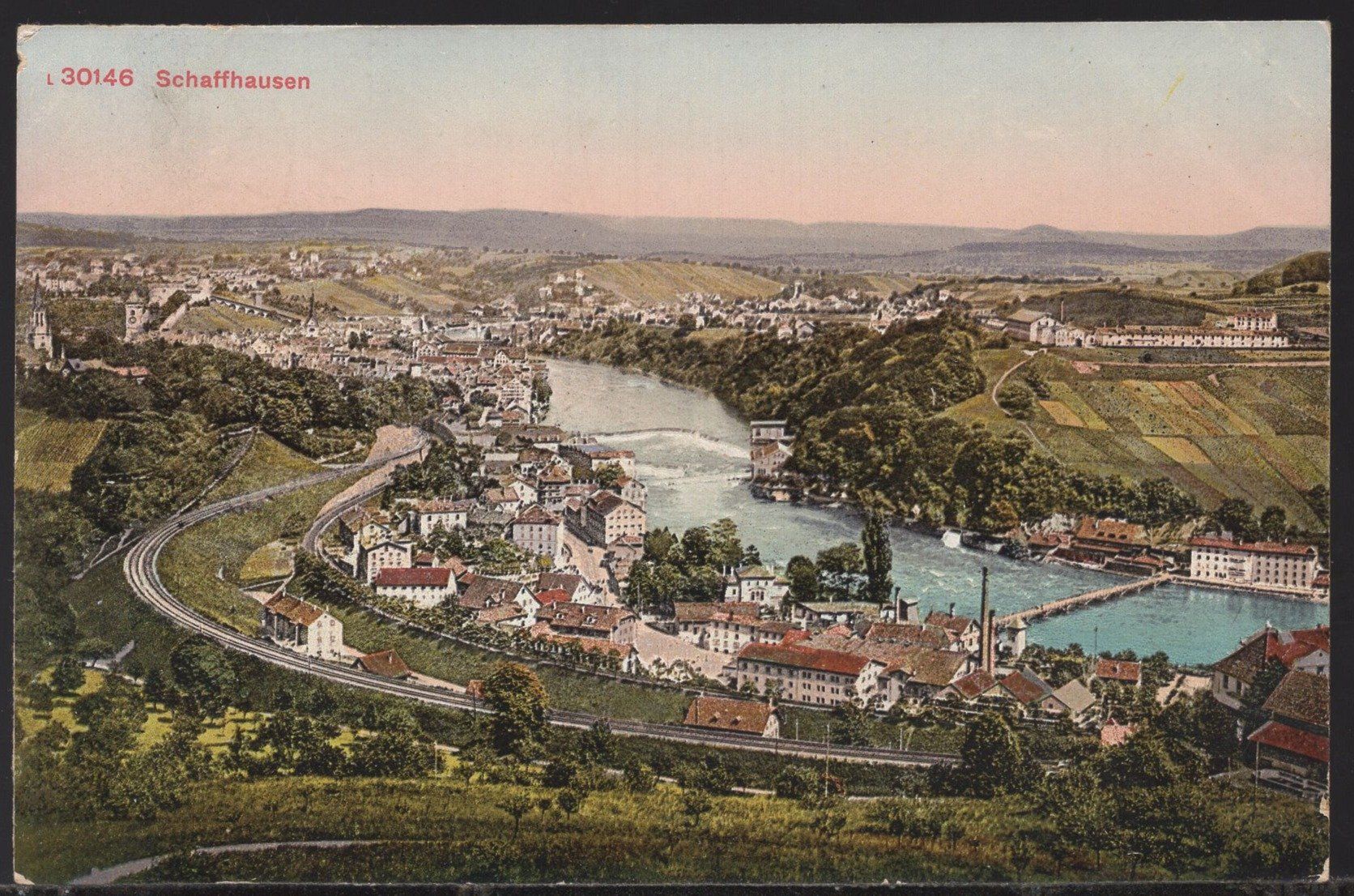 Ansichtskarten: Schaffhausen  Luftbild – Gebraucht aus Aarau von kufi44