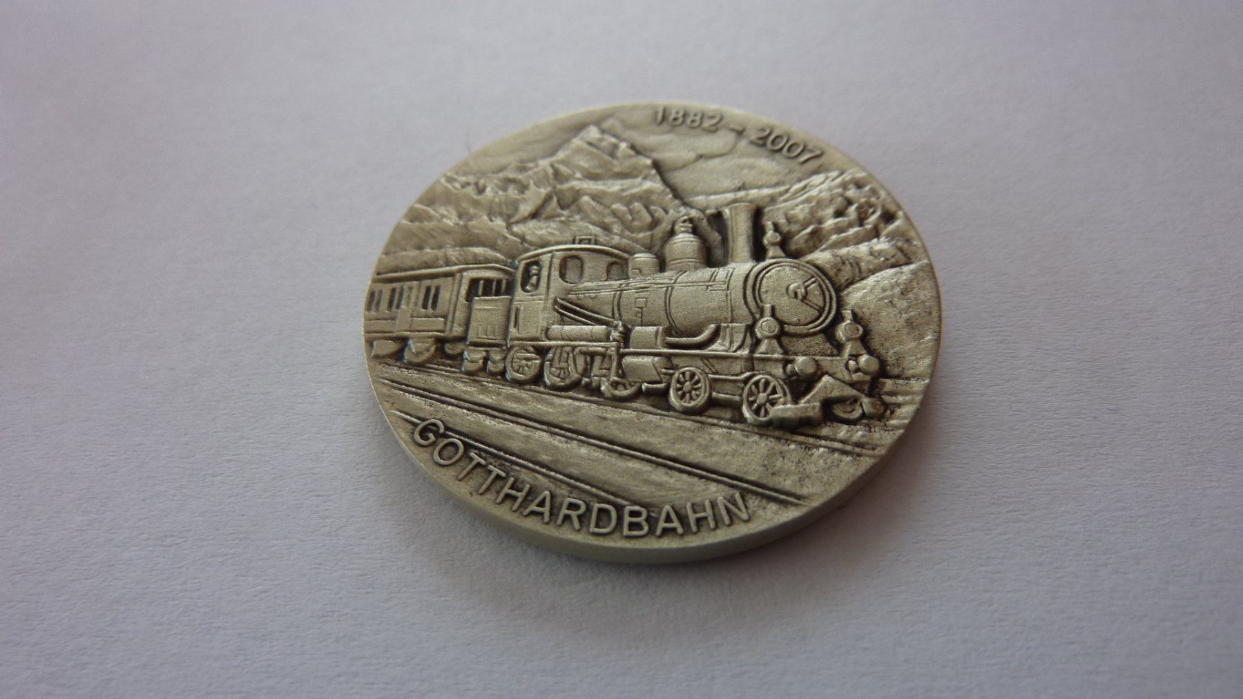 Médailles: 1. Augusttaler 2007 : Gotthardbahn 1882 - 2007 – Neuf (Voir description) à Birrwil par Schnaepli 1