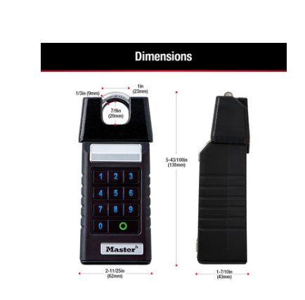 Lucchetti: Masterlock 6400 Padlock S – Nuovo e nell'imballaggio originale da Mels venduto da Kollershop 3
