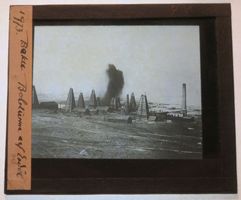 Glasdia Aserbaidschan: Baku - Bohrtürme, um 1915