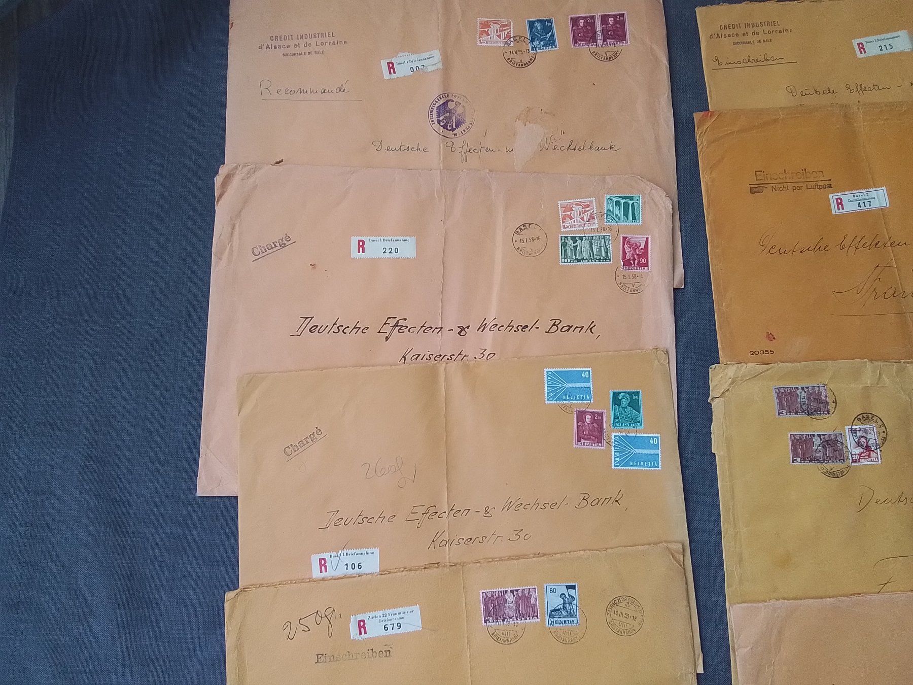 Tutti i francobolli: Lot Siegelbriefe , hoher Kat. Wert – Usato da Reichenburg venduto da ibiza18 5
