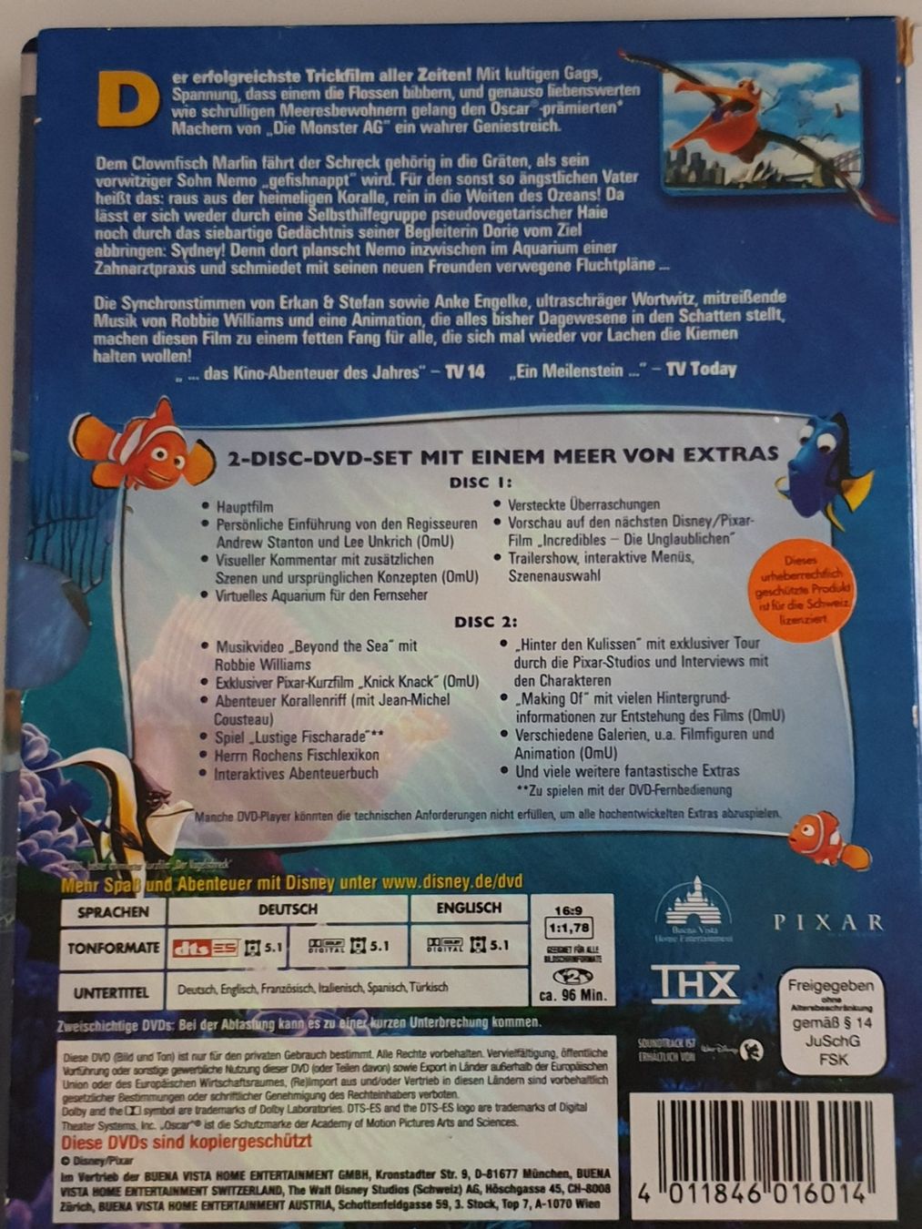 Tutti i DVDs: Findet Nemo DVD – Usato da Zürich venduto da pau_y8mv 1