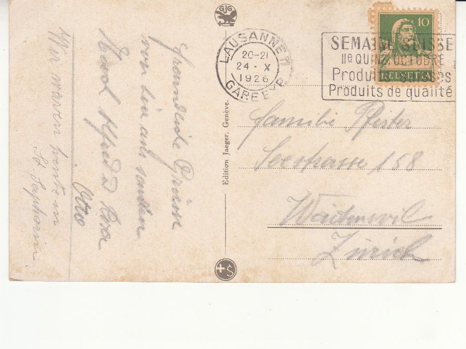 Cartoline postali: Ouchy 1926 – Usato da Bürglen TG venduto da StampGraf 1