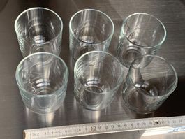 6x Trinkgläser Trinkglas Glas   schöner guter Zustand, 2.2dl