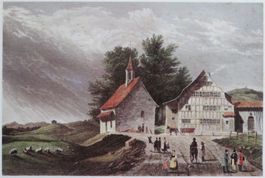 Kapelle auf Stoss bei Gais AR, Repro Stich, Druck