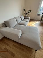 Ecksofa Stoff grau guter Zustand 245 cm