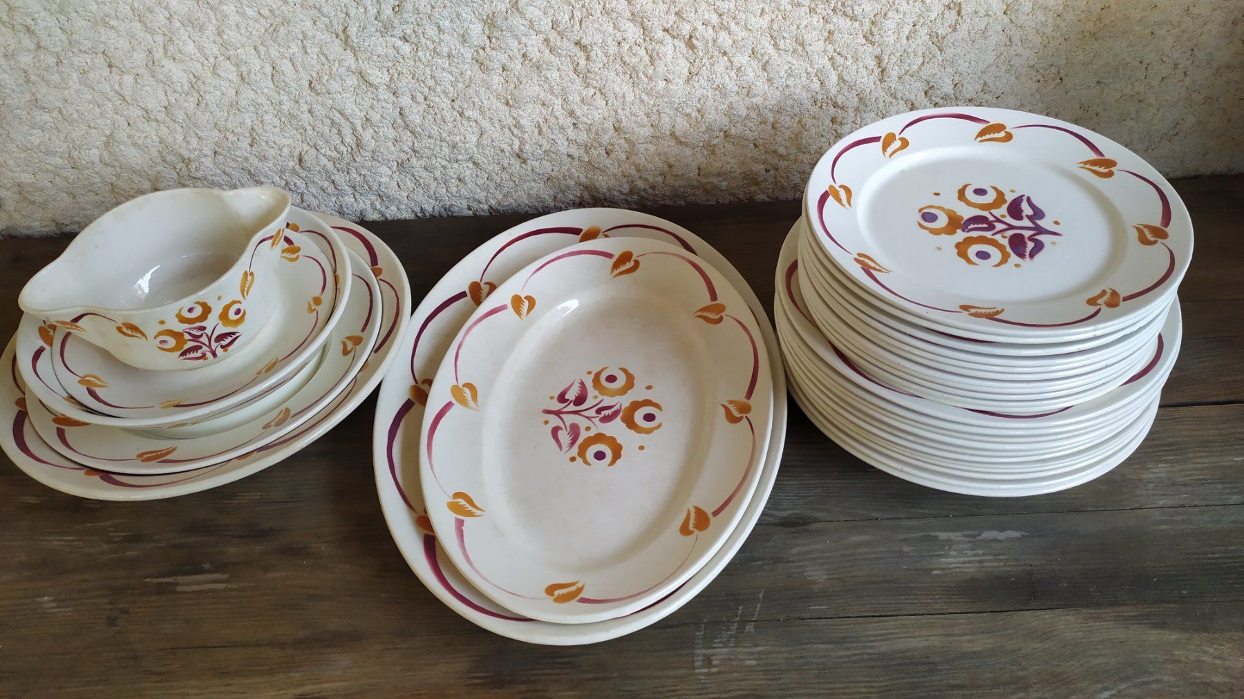 Geschirrsets: Service ancien  BADONVILLER – Gebraucht aus Chezard St-Martin von Loucail 1