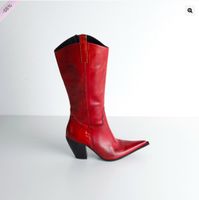Santiags en cuir rouge T.36 San Marina