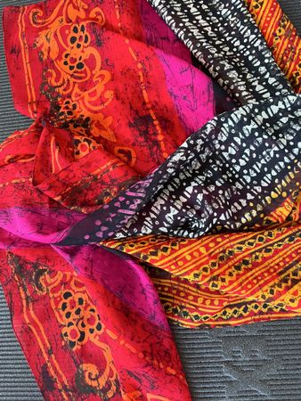Foulard imprimée batik multicolore 95x160cm neuf
