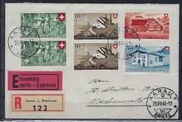 1946  Patria Satzbrief gestempelt Aarau 23.VII.46  15276