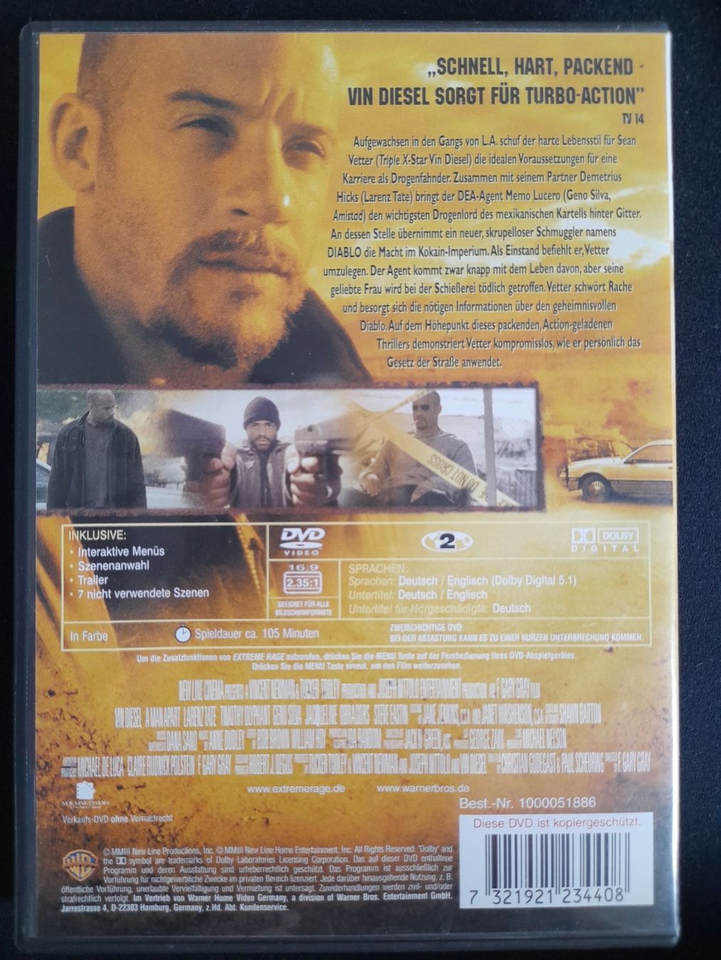 Alle DVDs: DVD: Extreme Rage mit Vin Diesel – Gebraucht aus Eiken von Lashar 1