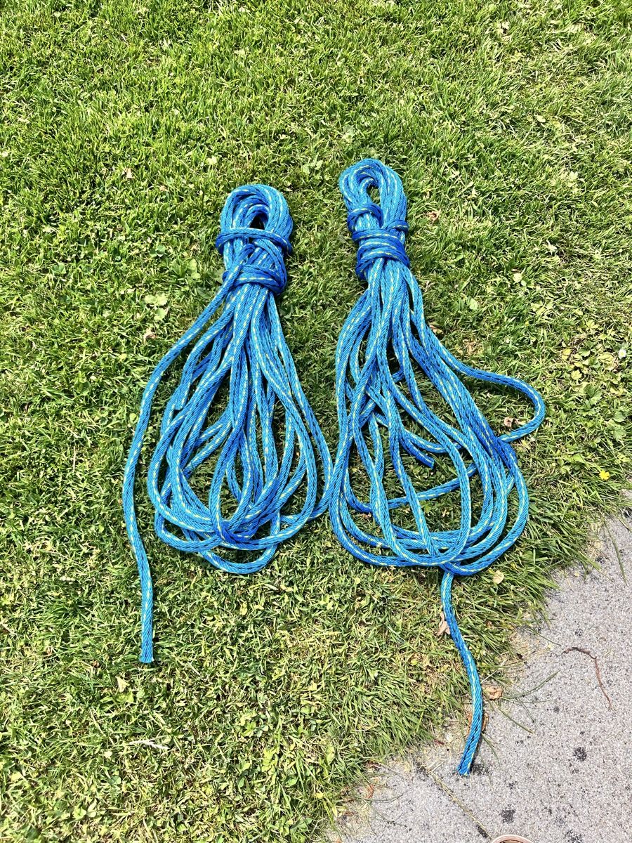 Corde: Seile 2x Blaue Taue Seile, Garten- oder Campingseile, 10m. – Usato da worben venduto da than56