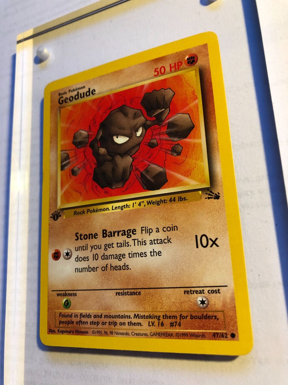 Carte collezionabili: Geodude 1st Fossil - MINT - ab 1.- – Usato da Giubiasco venduto da dan_pr8b 2