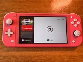 Nintendo Switch Lite Koralle - Top Zustand
