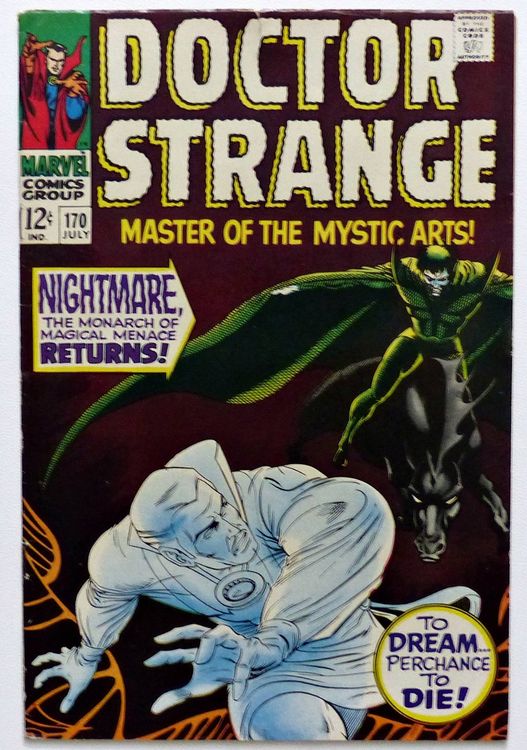 DOCTOR STRANGE #170 🔑 KEY BATTLE VS. NIGHTMARE MARVEL 1968 (Gebraucht ...