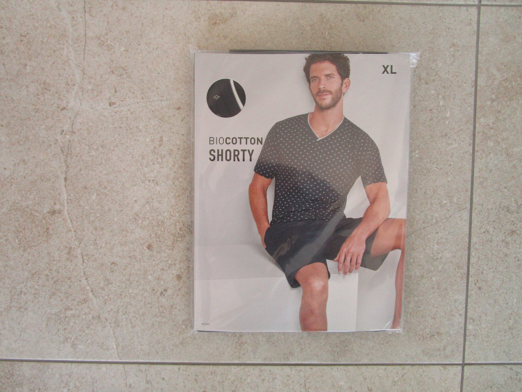Pigiami: Pyjama Shorty, Gr. XL, dunkel-blau – Nuovo e nell'imballaggio originale da Grenchen venduto da Bass25