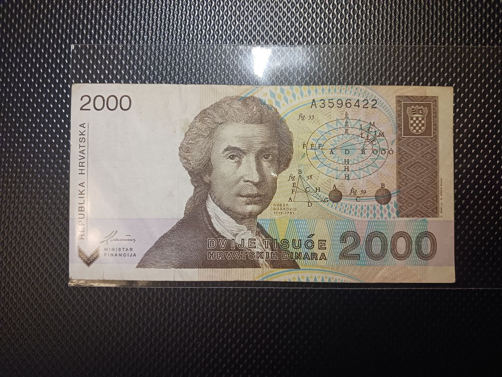 Banconote: Kroatien 2000 Dinar Banknote. – Usato da Geroldswil venduto da Antica01