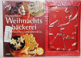 Weihnachtsbäckerei: Rezept-buch mit 6 Gutziformen (Metall)