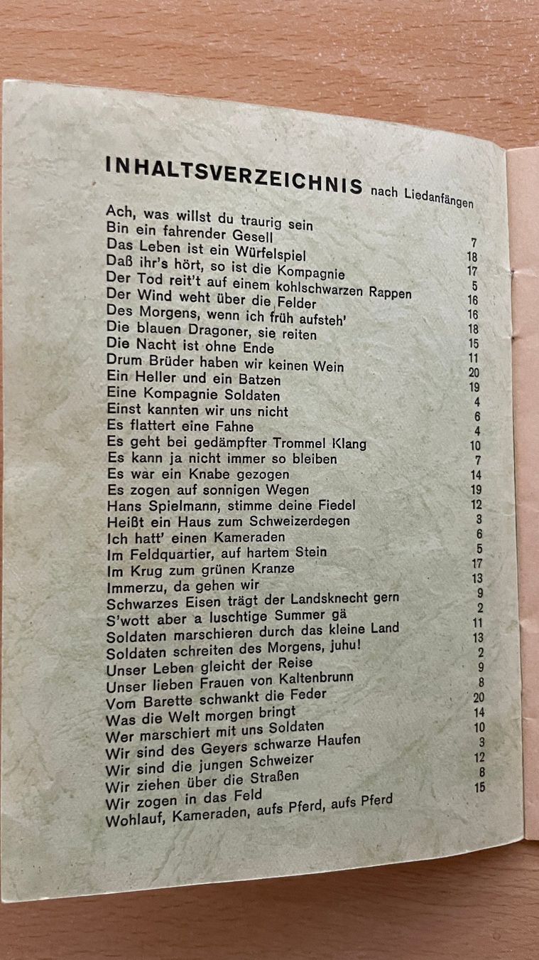 Bücher: DIE GRENZ- DIVISION 7 SINGT - Singheft Schweizer Armee 1965 – Gebraucht aus Glattfelden von cybermaxx 1