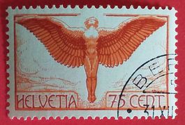 3346) F11z Flugpost Ikarus Abart ver. Druck Attest, Sieg.