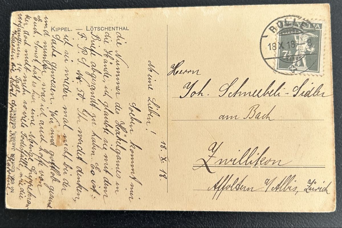 Cartoline postali: Kippel im Lötschental Winterkarte  – Usato da Horw venduto da Tellbub 1