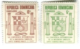 Briefmarken "Freimaurersymbole". Dominikanische Republik