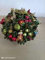 Weihnachtsdeko Kugel dekoriert mit Schmuck 25 cm Zustand gut