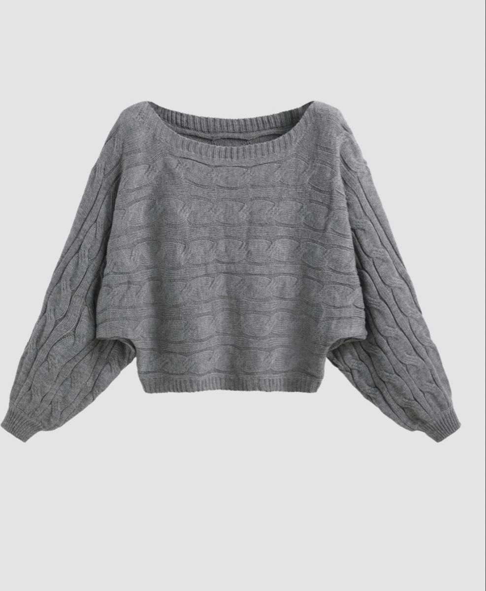 Pullover & Sweatshirts: Pull en tricot, torsades gris neuf Taille 46 – Neu und originalverpackt aus Lausanne von Magic1900 1