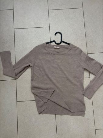 Merino leichter Pullover greige/taupe Grösse S/M