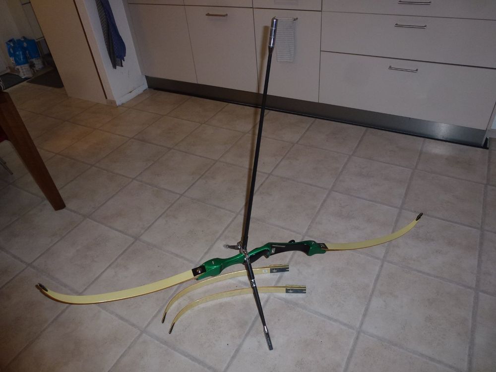 Vintage Recurve Bogen Marke Hoyt mit 2 Paar Wurfarmen, Stabi (Gebraucht ...