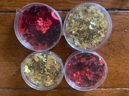 Paillettes étoiles et lune Glitzersterne und Mond