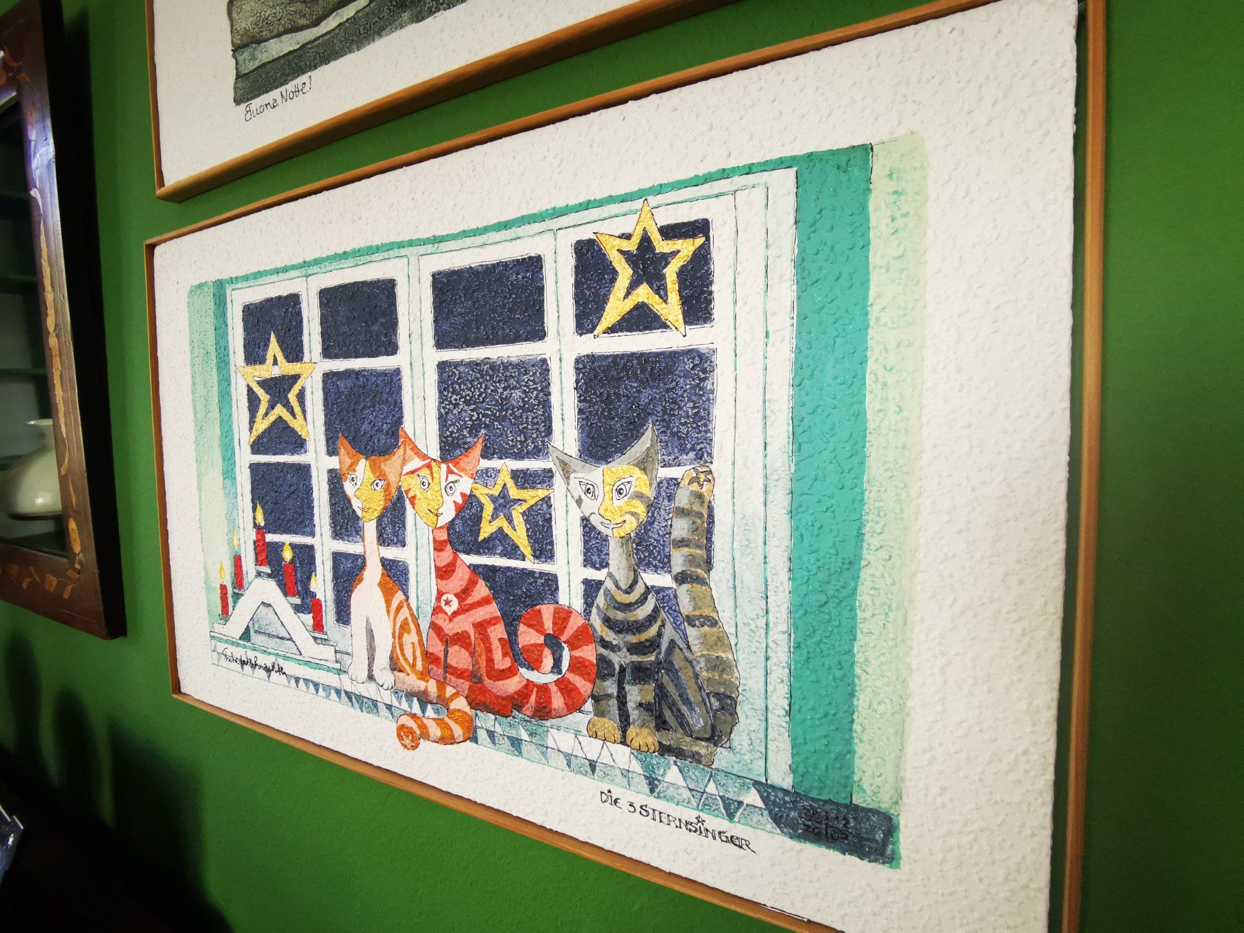 Foto & Immagini: Weihnachtliches Katzenbild "Die 3 Sternsinger" Mischtechnik – Usato da Dübendorf venduto da aschiduebendorf 7